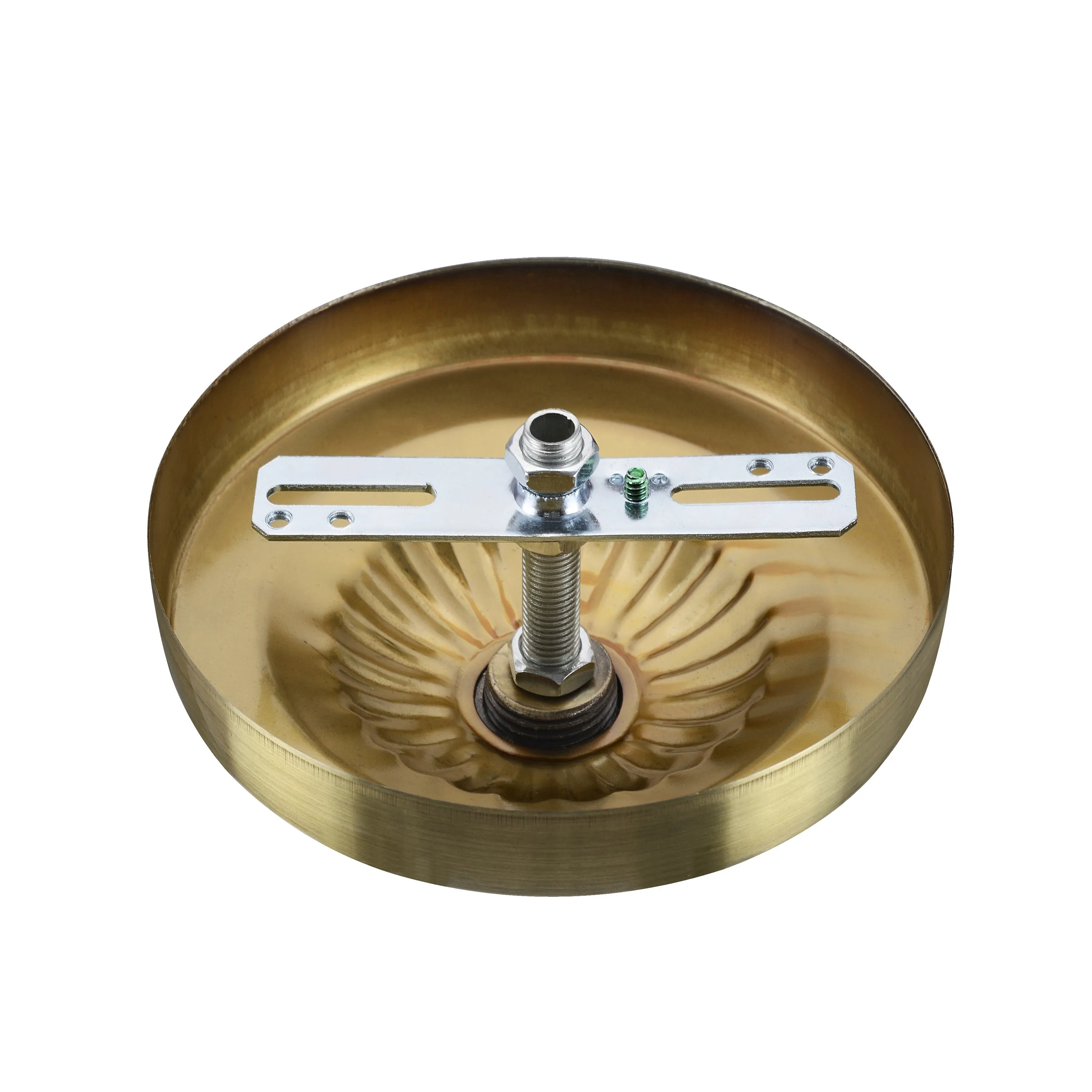# 21515-2X Transitional Fixture Canopy Kit, 4-3/4 Diameter with Collar Loop, 1" Center Hole, Antique Brass, 3Ft Heavy Chain, 1 Sets/Pack