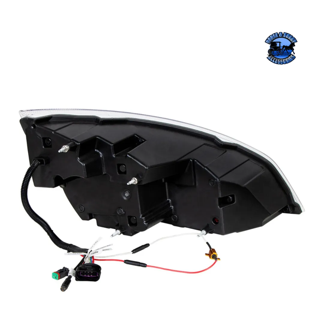 10 LED PROJECTOR HEADLIGHT WITH LED SEQUENTIAL TURN & DRL FOR 2018-2024 CASCADIA (Choose Color) (Choose Side)
