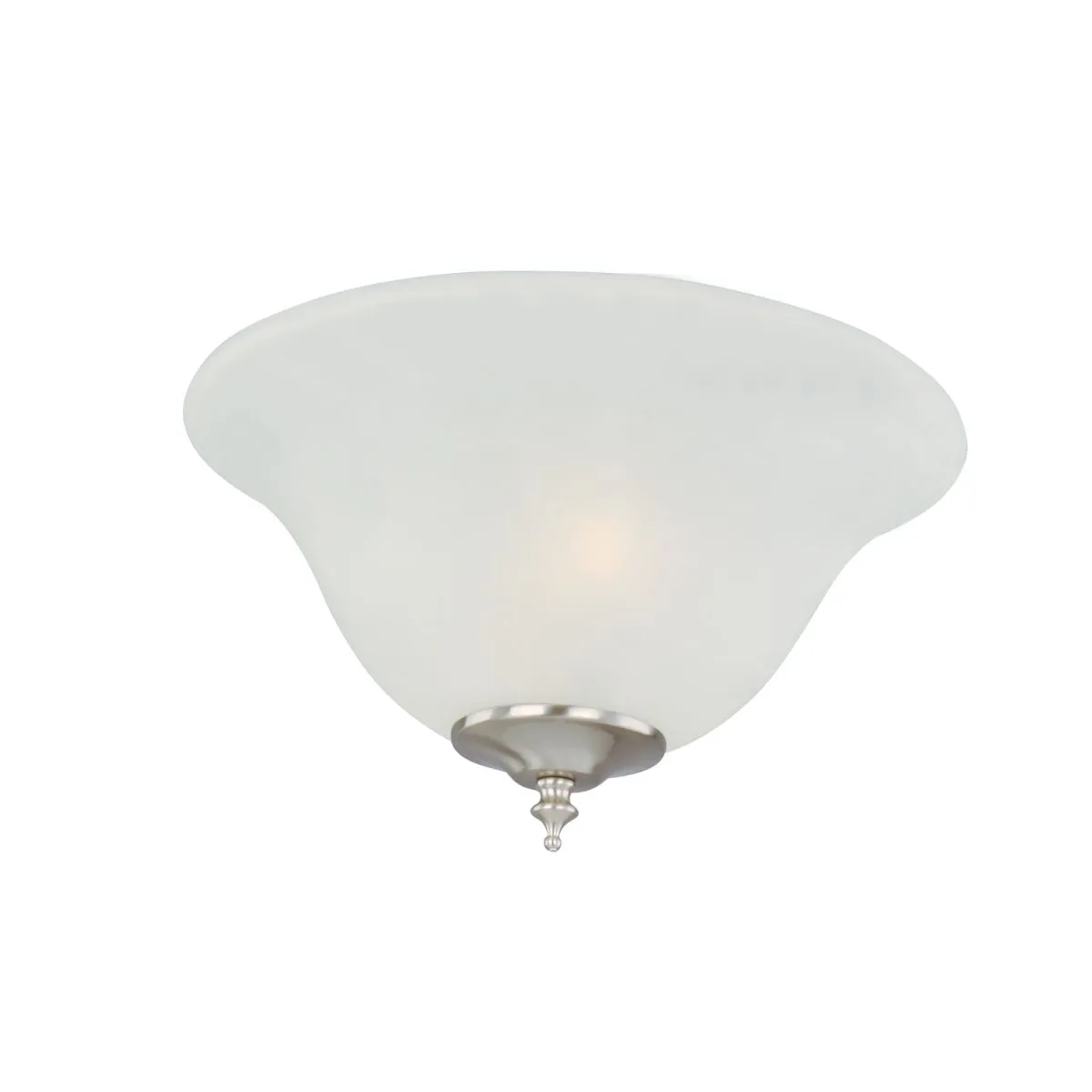 13 Inch 3 Lights E12 Ceiling Fan Light Kit, Nickel Finish