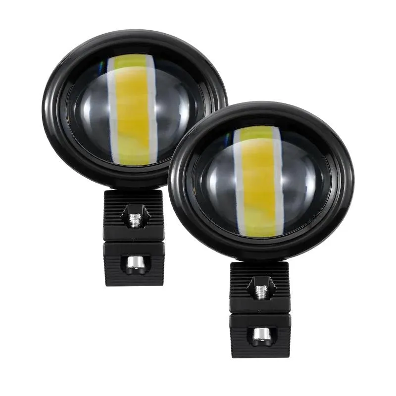 3 Inch 6 Modes White&Amber Round LED Driving POD Lights