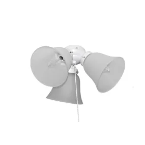 3 Lights E12 Ceiling Fan Light Kit, White Finish