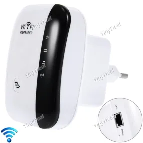 300Mbps Wireless-N Wi-Fi Repeater Network Router Signal Amplifier with AP Mode WPS Encryption EU Plug ECATH-490419