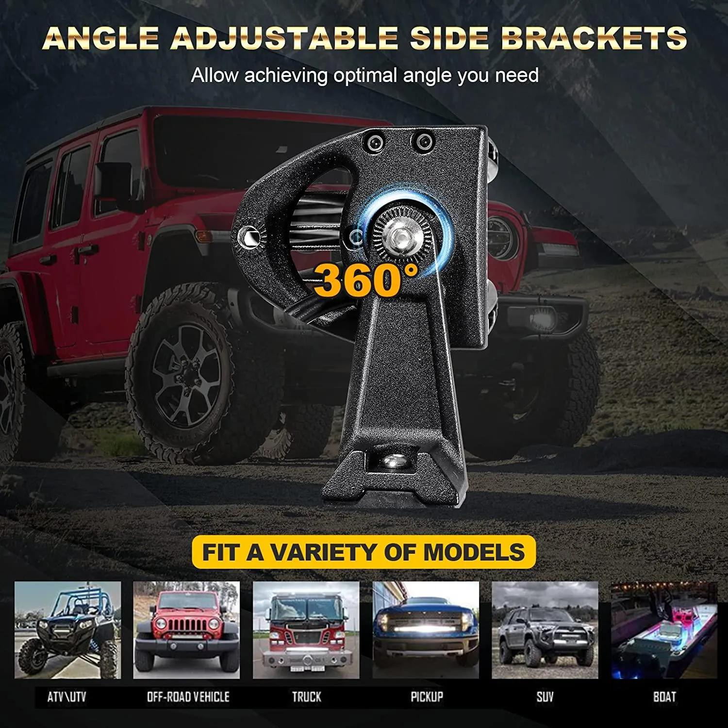 32 Inch 5D Series Straight/Curved LED Light Bar & Upper LED Light Bar Mounting Brackets Combo for 2013-2021 Polaris RZR XP1000 & 2015-2021 RZR 900 S900 S1000 EPS Modelsor RZR 900/ RZR S900/ RZR 900 XC/ RZR XP 1000/ RZR Turbo