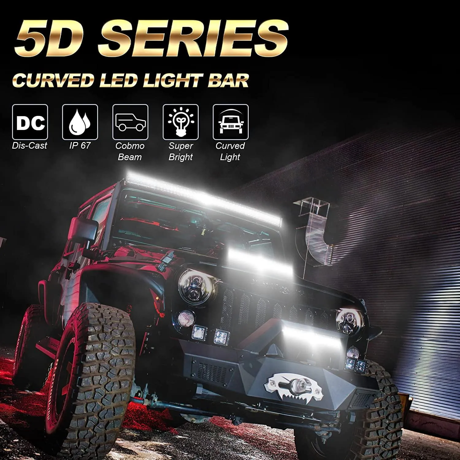 32 Inch 5D Series Straight/Curved LED Light Bar & Upper LED Light Bar Mounting Brackets Combo for 2013-2021 Polaris RZR XP1000 & 2015-2021 RZR 900 S900 S1000 EPS Modelsor RZR 900/ RZR S900/ RZR 900 XC/ RZR XP 1000/ RZR Turbo