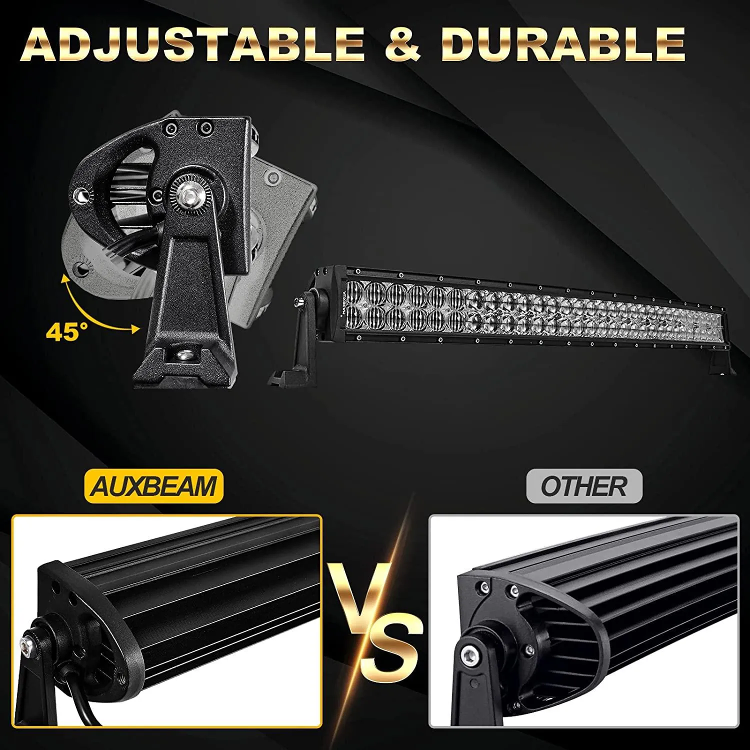 32 Inch 5D Series Straight/Curved LED Light Bar & Upper LED Light Bar Mounting Brackets Combo for 2013-2021 Polaris RZR XP1000 & 2015-2021 RZR 900 S900 S1000 EPS Modelsor RZR 900/ RZR S900/ RZR 900 XC/ RZR XP 1000/ RZR Turbo