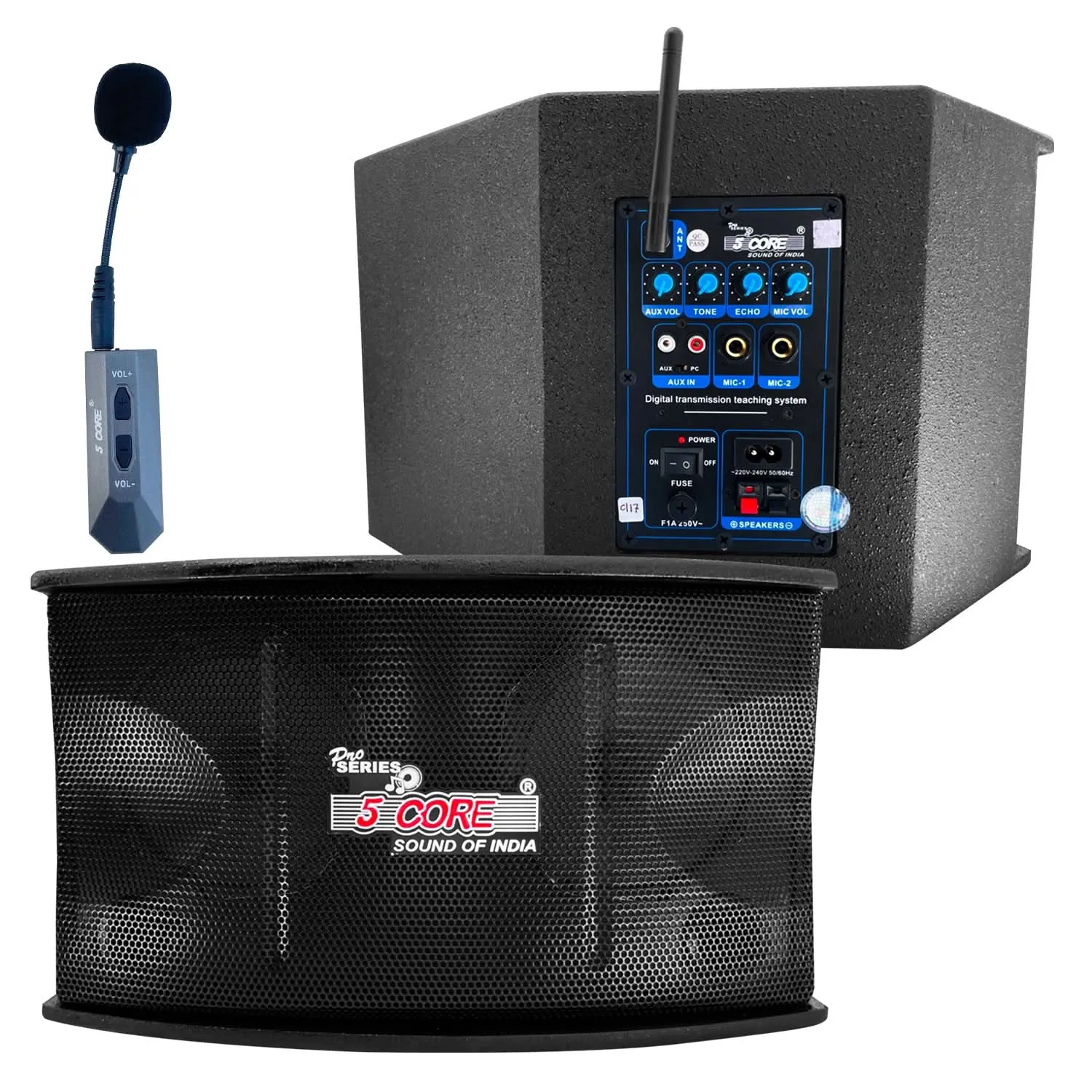 5Core Voice Amplifier 200W Portable PA Speaker System   Wireless Lavalier Microphone