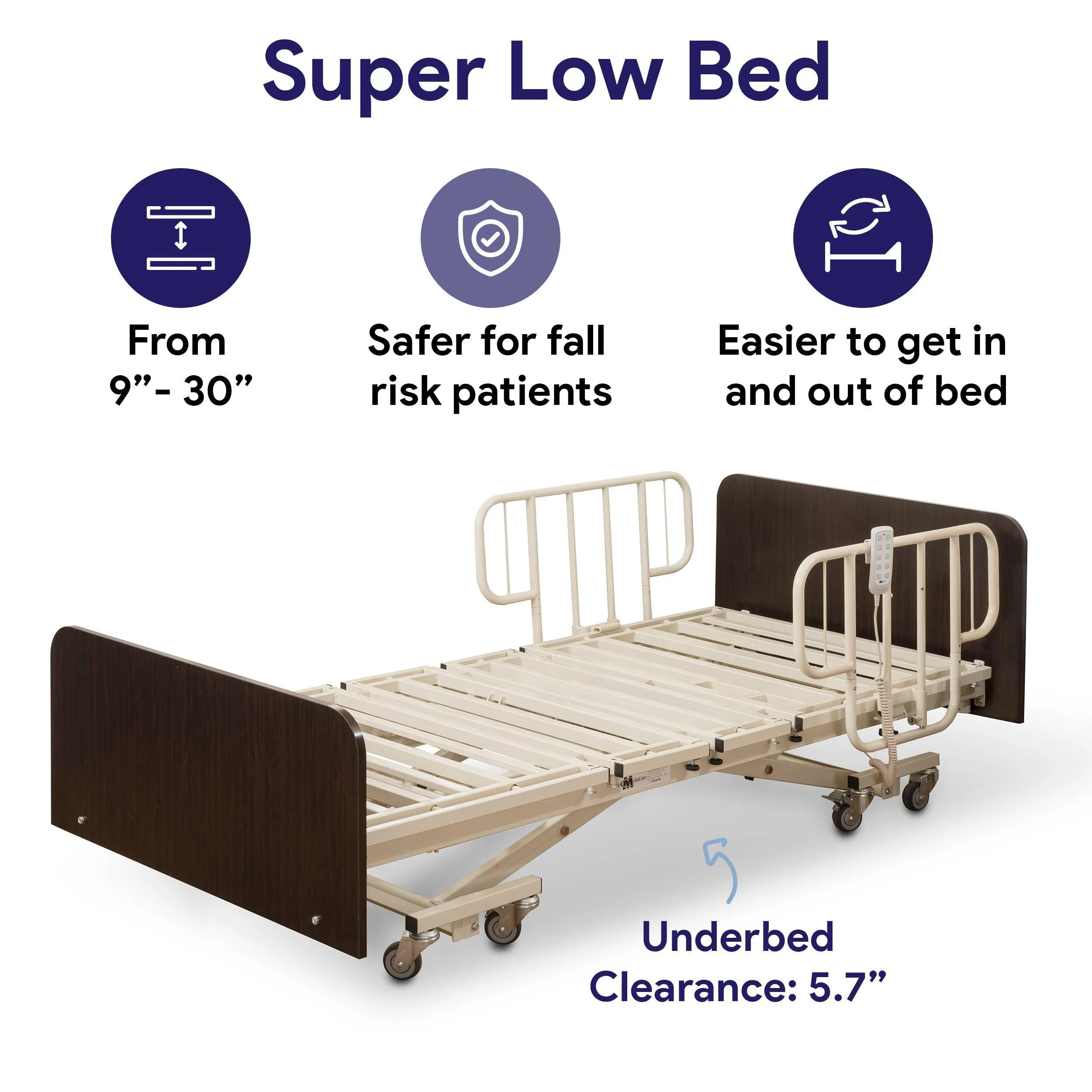 Adjustable Bariatric Hospital Bed - 750lbs Cap