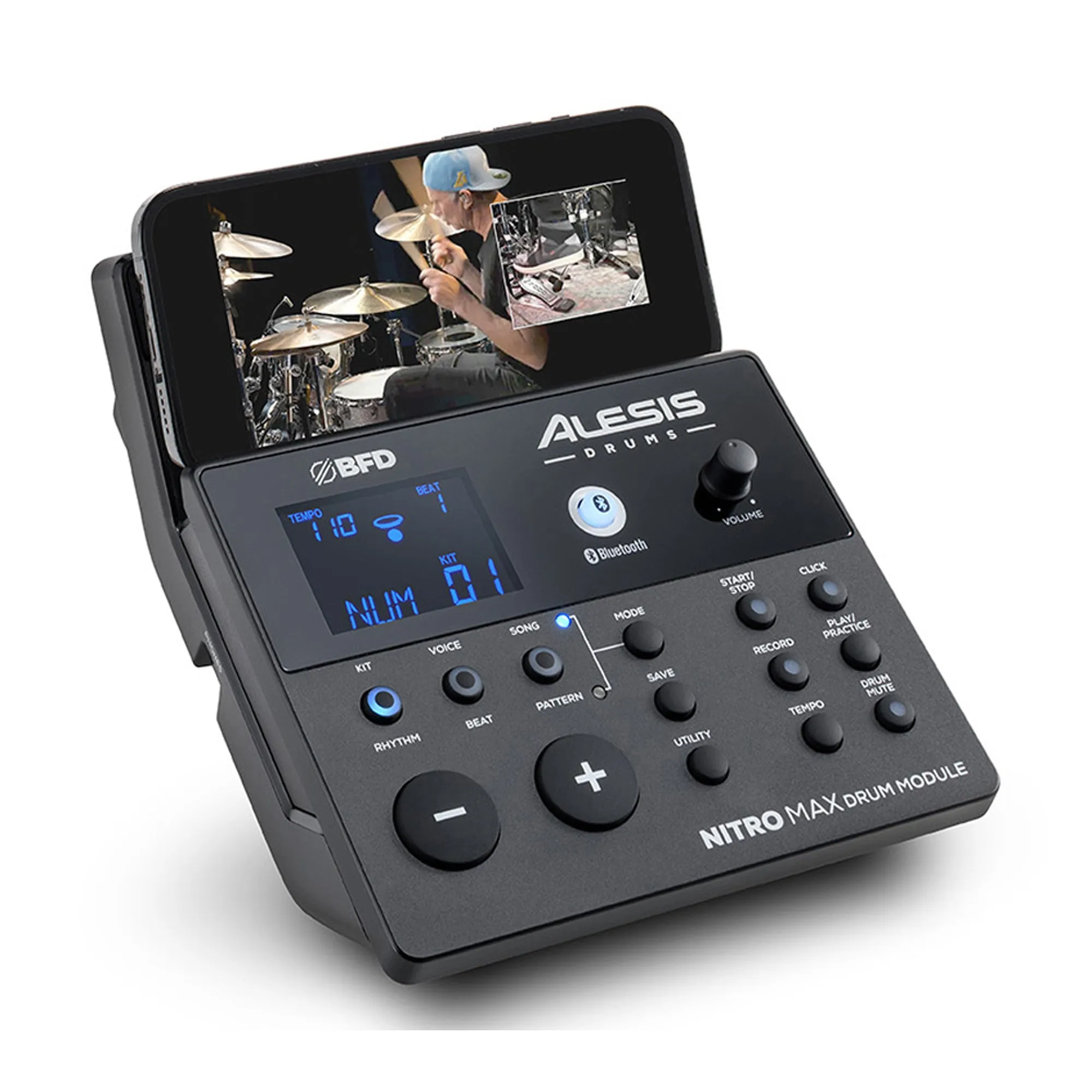 Alesis Nitro Max Eight Piece Electronic Drum Kit w/ Mesh Heads and Bluetooth