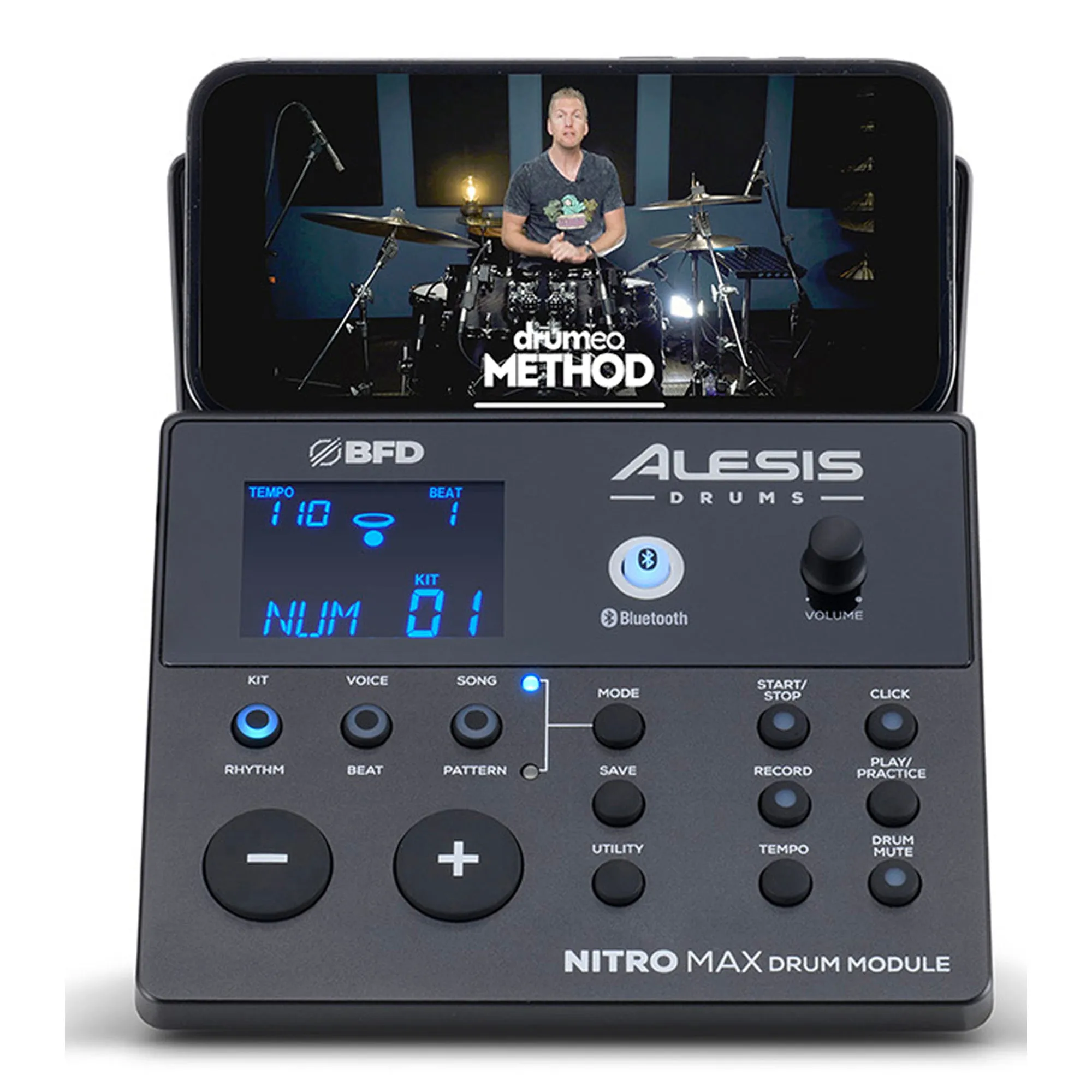 Alesis Nitro Max Eight Piece Electronic Drum Kit w/ Mesh Heads and Bluetooth