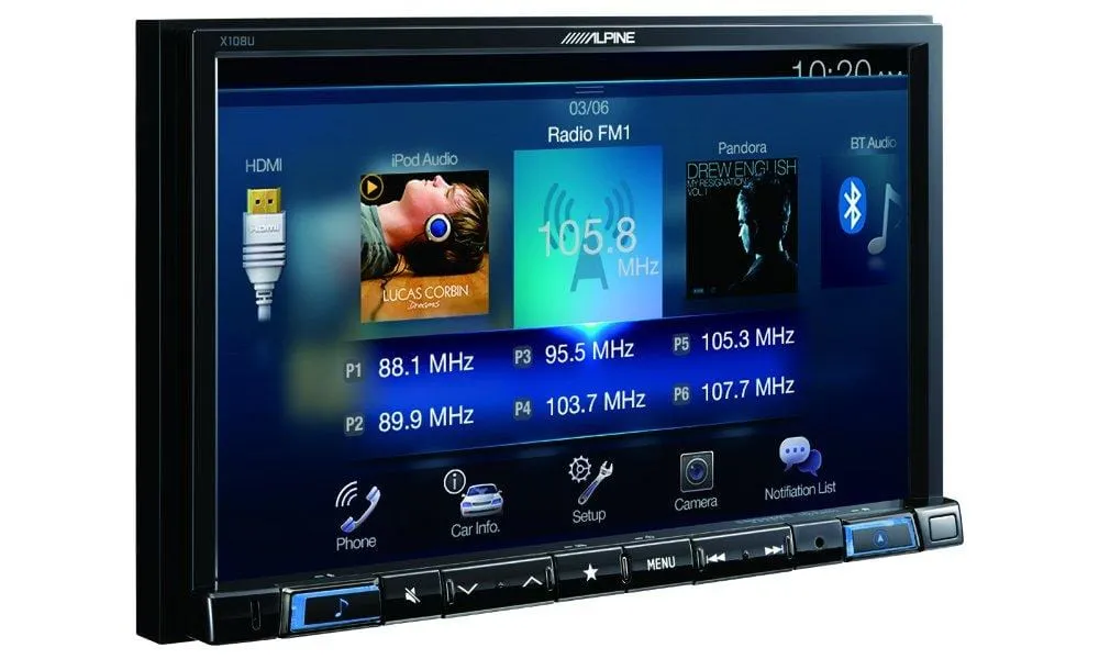 Alpine Electronics X108U 8" Mech-Less Restyle Dash System