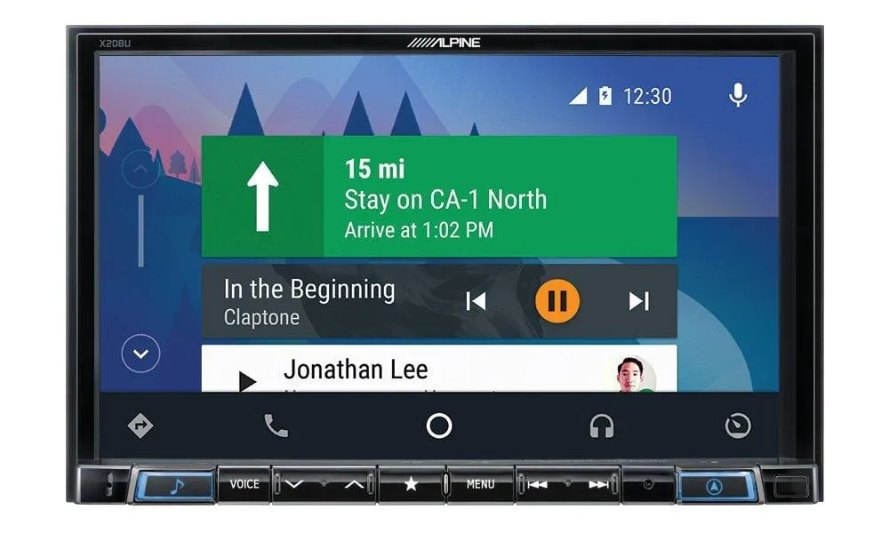 Alpine Electronics X208U MECH-Less Dash System for Custom Installation or Use with Separate Alpine Vehicle-Specific Dash Kit, 8"