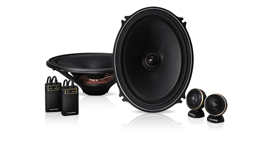 Alpine X-710S X-Premium Sound 7"x10″ Component Speakers