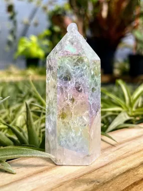 Aura Coated Clear Quartz Crystal Point