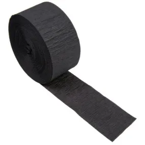 Black Crepe Paper Streamer