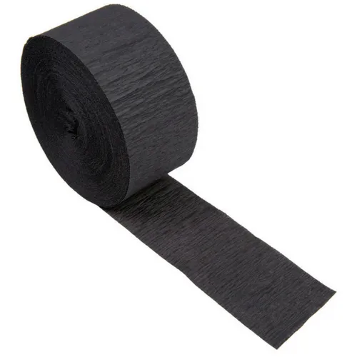 Black Crepe Paper Streamer