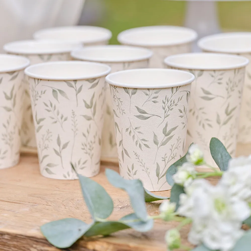 Botanical Christening Party Decorations & Tableware