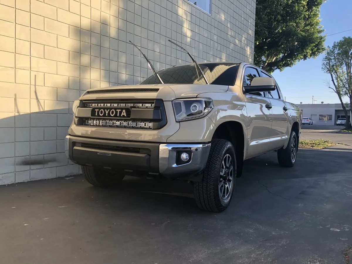 Cali Raised LED 2014-2021 Toyota Tundra 42" Hidden Grille Curved LED Light Bar Mounting Brackets