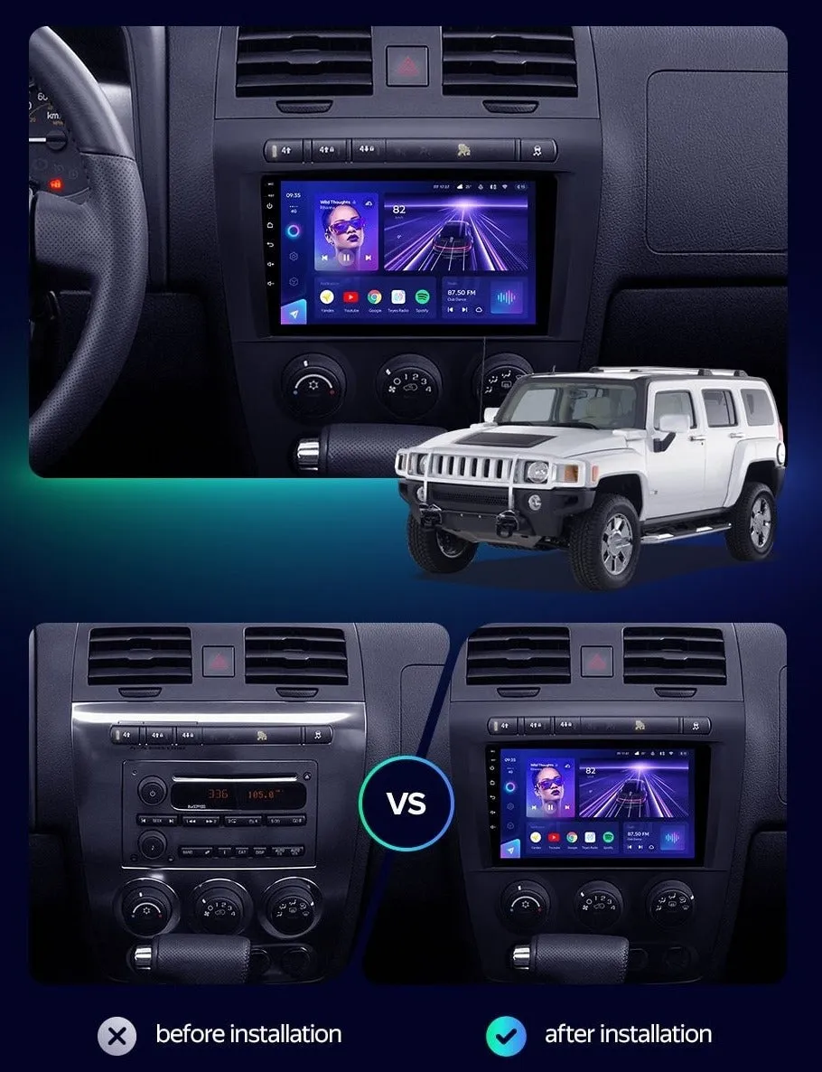 Car Dealz Elite 4G Data Model 10.2" Android 12.0 For Hummer H3 1 2005 - 2010 In Dash Plus OEM Fascia