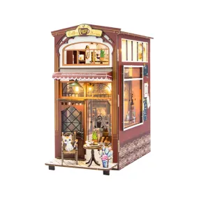 Coffee House: Cozy Miniature Café Scene Wooden LED DIY Book Nook Kit