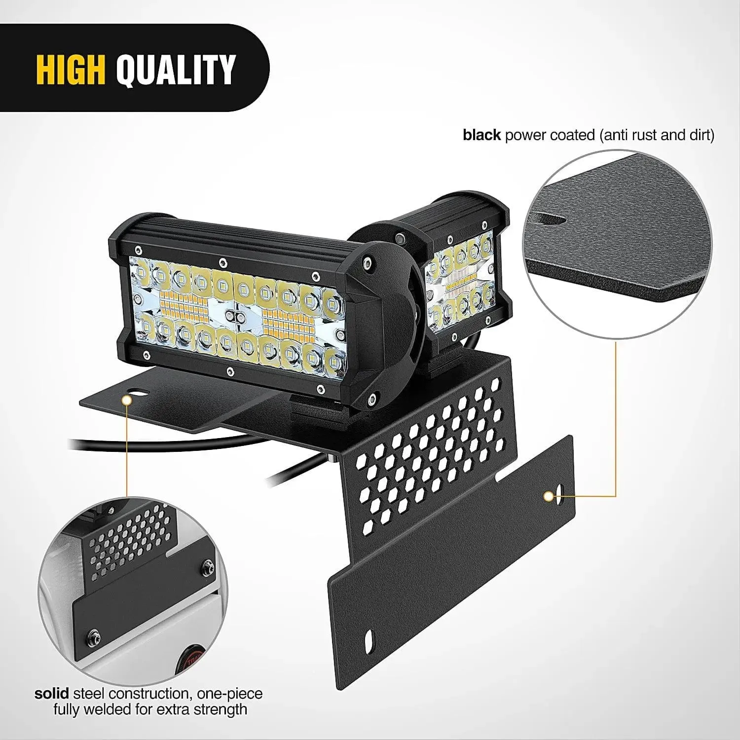 Cowl Pillar Windshield Mounts For 2018-2022 Jeep Wrangler JL JLU