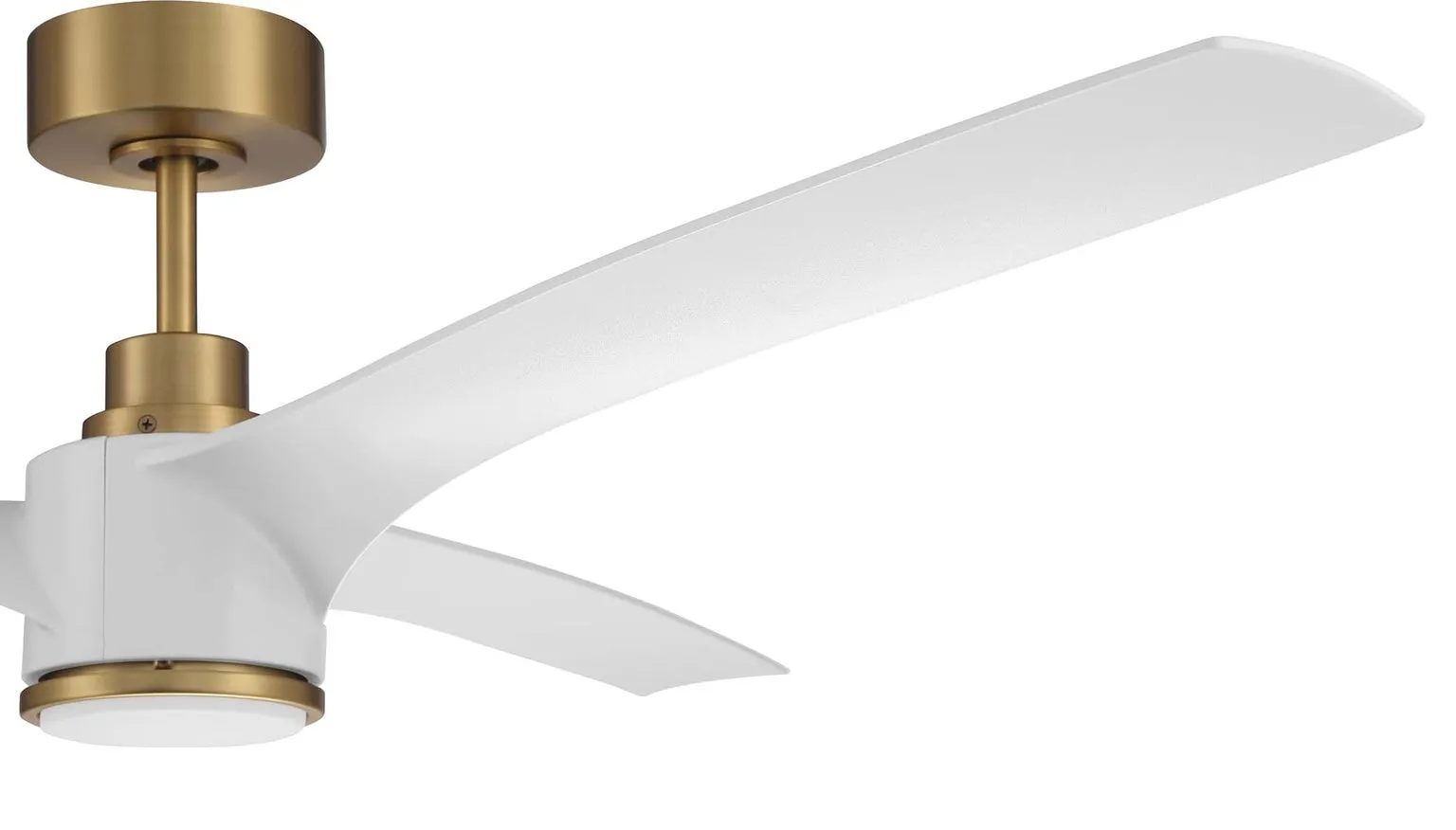 Craftmade PHB60SB3 Phoebe Indoor|Outdoor Fan 60" Satin Brass and White