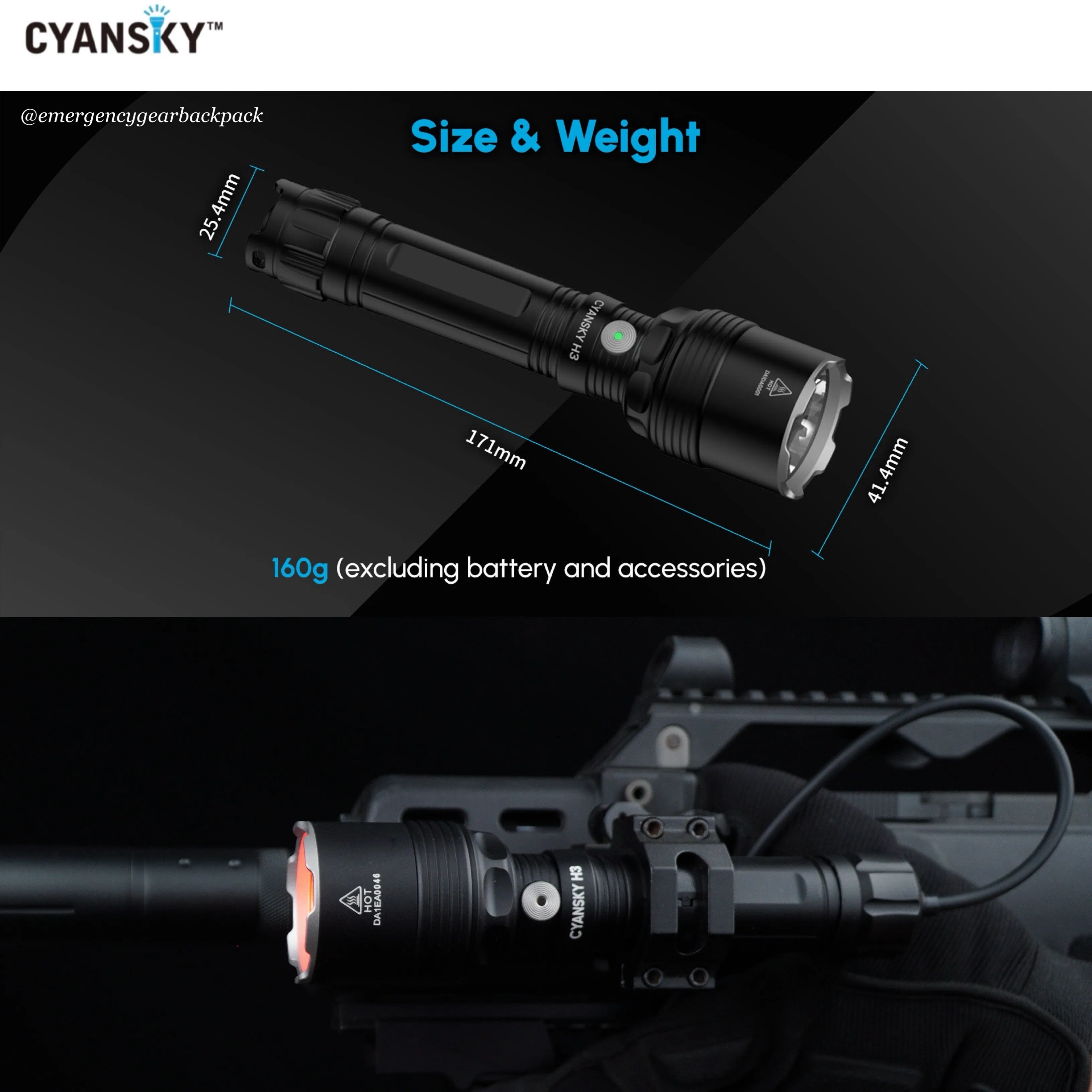 Cyansky H3V2 Multi-color Searchlight 1600LMS 575M