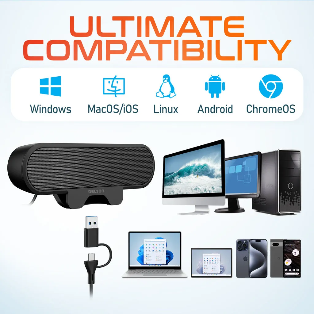 Delton P150 Clip-On USB Computer Speaker
