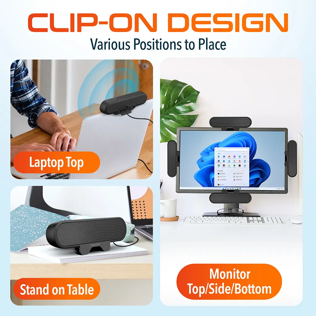 Delton P150 Clip-On USB Computer Speaker