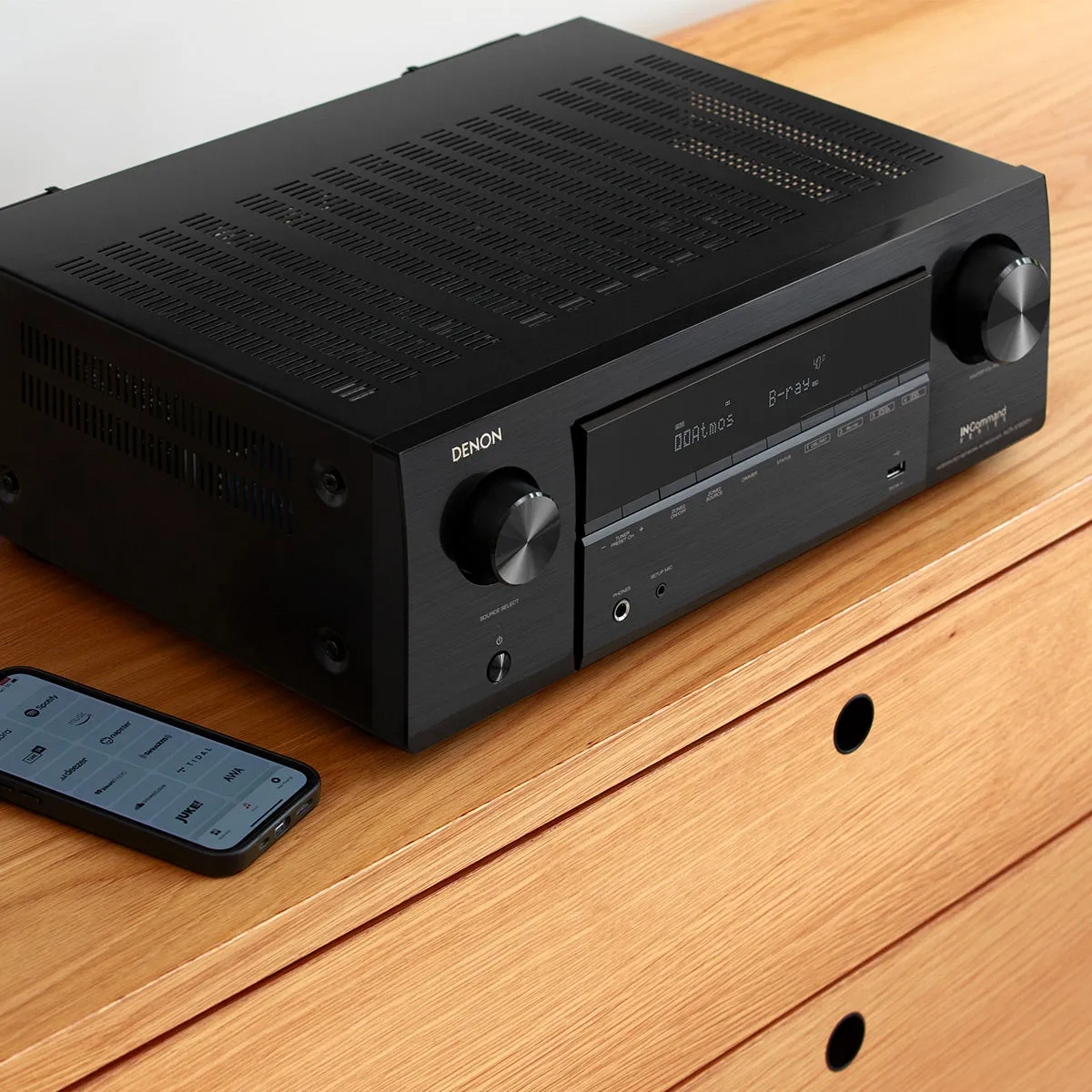 Denon AVRX1800H 7.2 Channel 8K Home Theater Receiver with Dolby Atmos, HEOS Built-In, and Audyssey Room Correction
