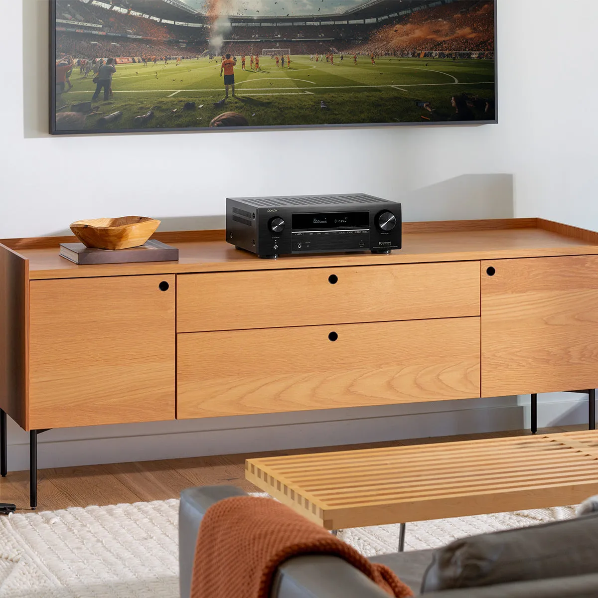 Denon AVRX1800H 7.2 Channel 8K Home Theater Receiver with Dolby Atmos, HEOS Built-In, and Audyssey Room Correction