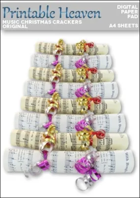 Download - Digital Paper Pad - Music Christmas Crackers Original