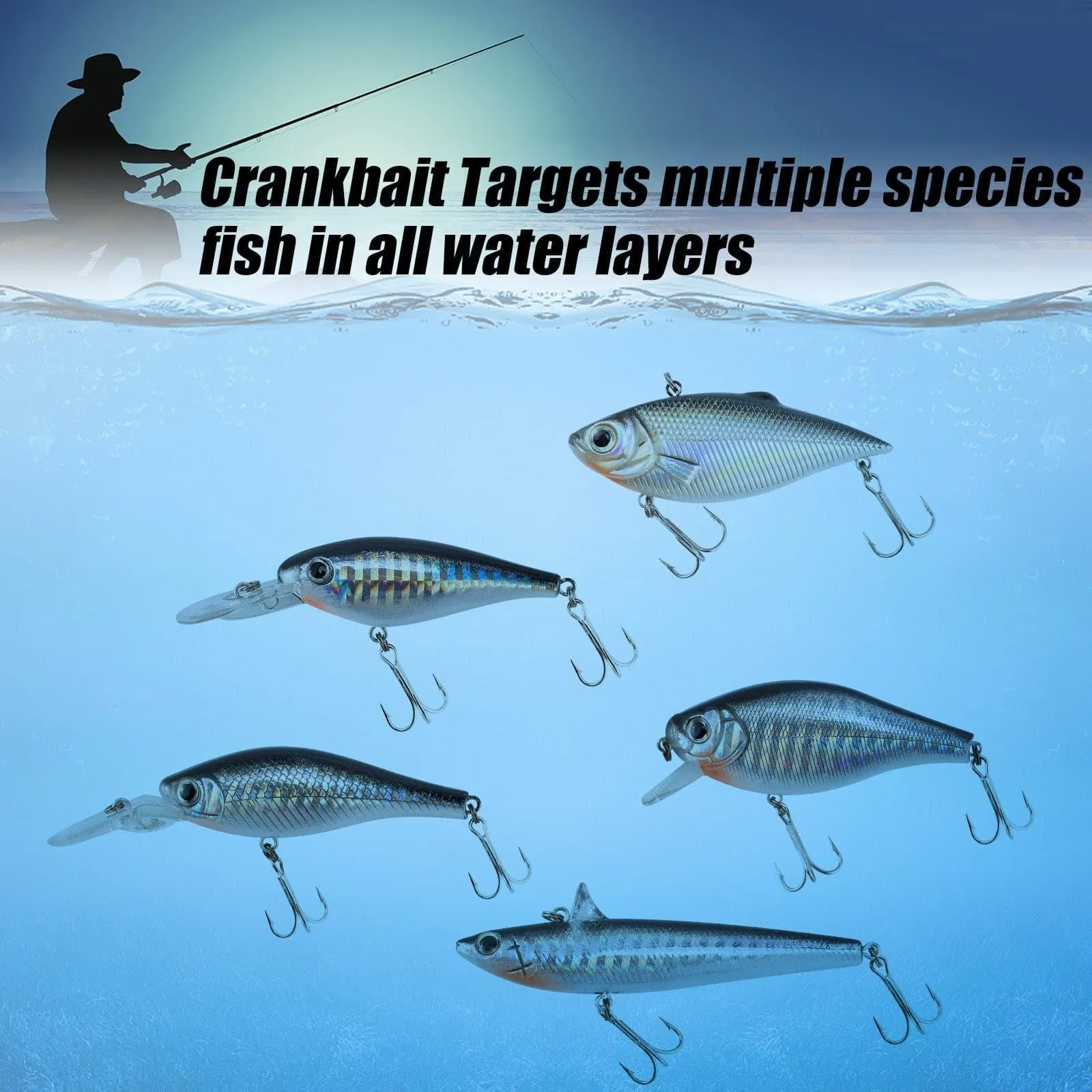 Dr.Fish 5pcs Crankbait Kit