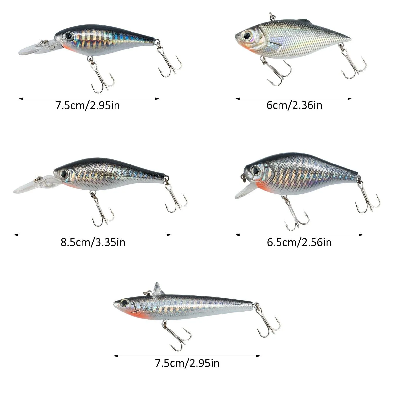 Dr.Fish 5pcs Crankbait Kit