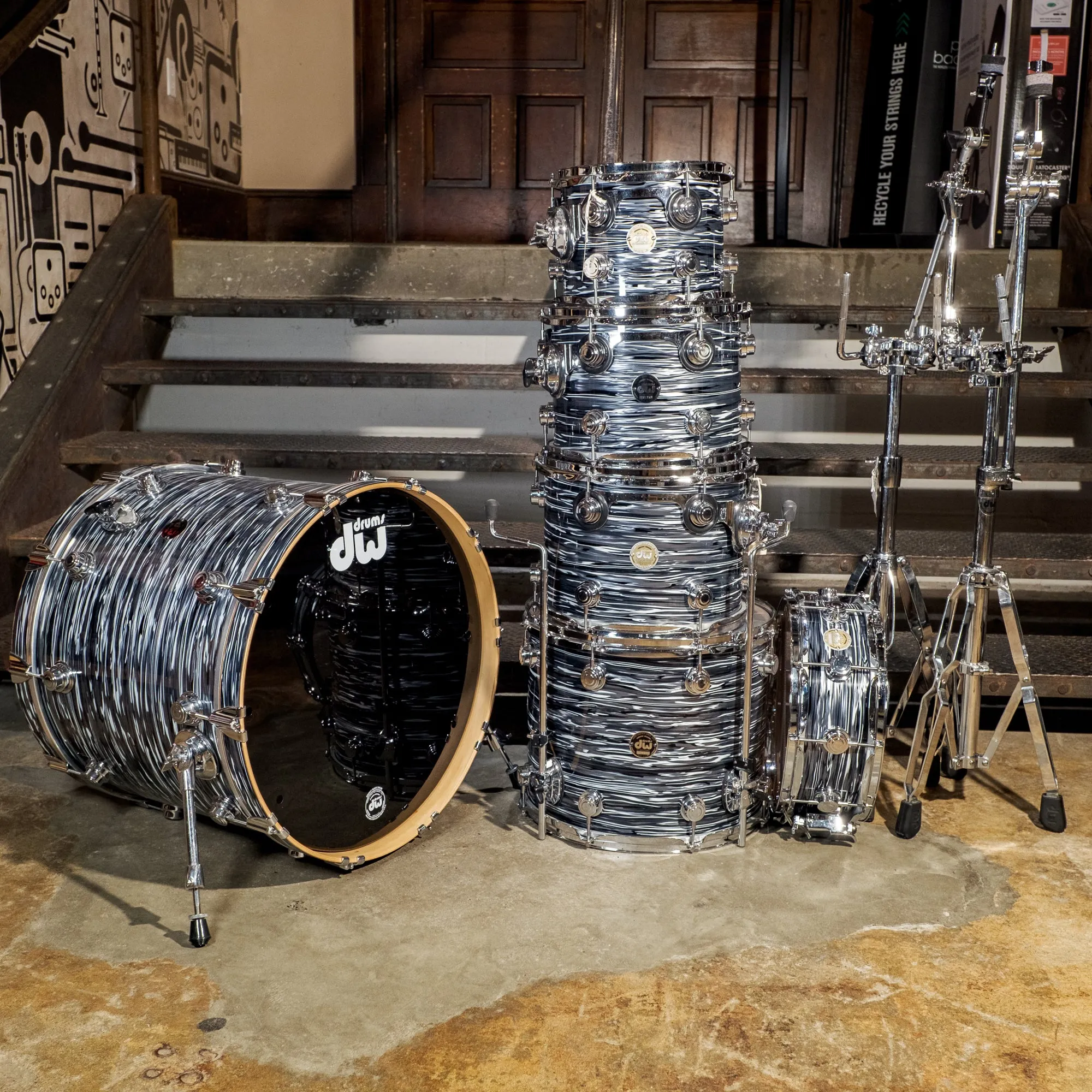 Drum Workshop Collectors Series 6 Piece Kit Black Oyster Pearl - Used
