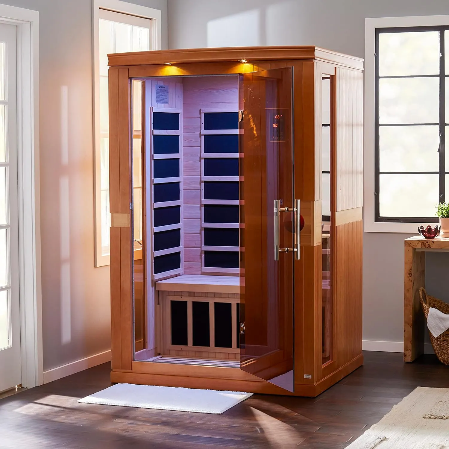 Dynamic Venice 2-person Low EMF FAR Indoor Infrared Sauna   Red Light Therapy | DYN-6210-01