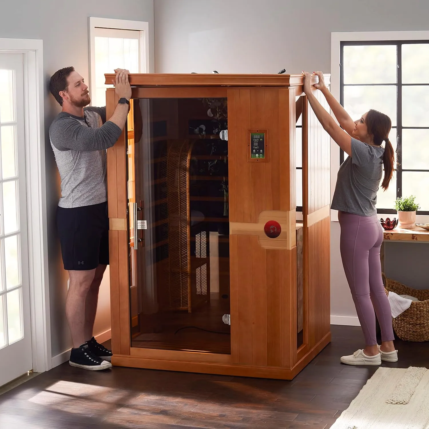 Dynamic Venice 2-person Low EMF FAR Indoor Infrared Sauna   Red Light Therapy | DYN-6210-01
