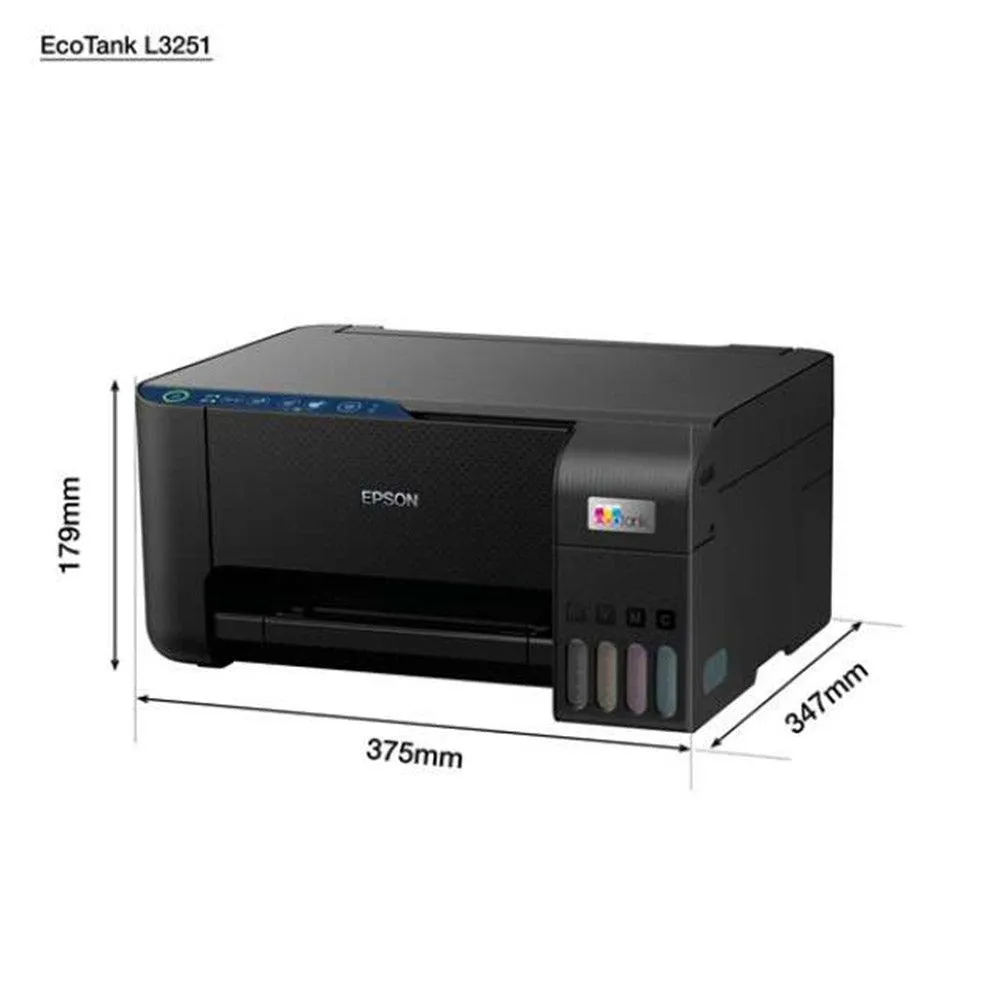 Epson EcoTank L3251 Wireless Printer Color (Print - Copy - Scan)