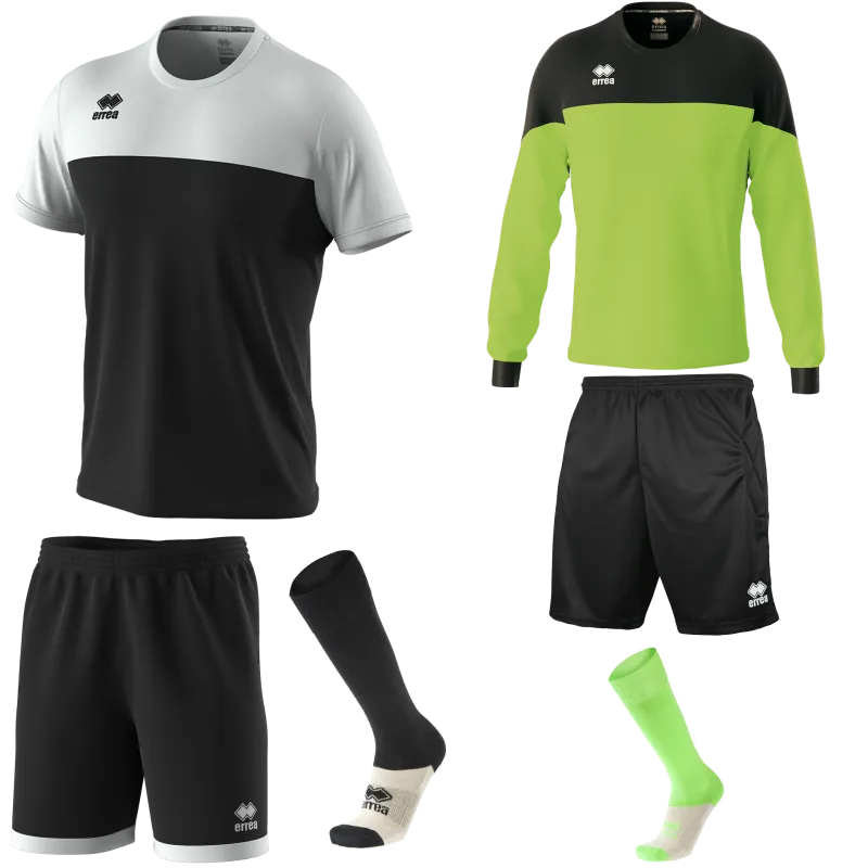 ERREA BRANDON SS KIT BUNDLE BLACK WHITE