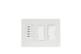 Eurofase 2 Dimmer And 1 Timer For Use With Eurofase Control Boxes with White Screwless Plate