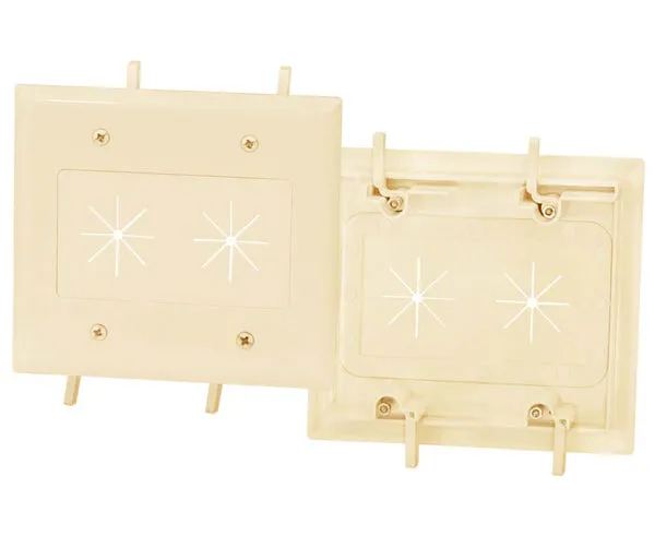 Feed-Through Cable Wall Plate w/ Flexible Opening