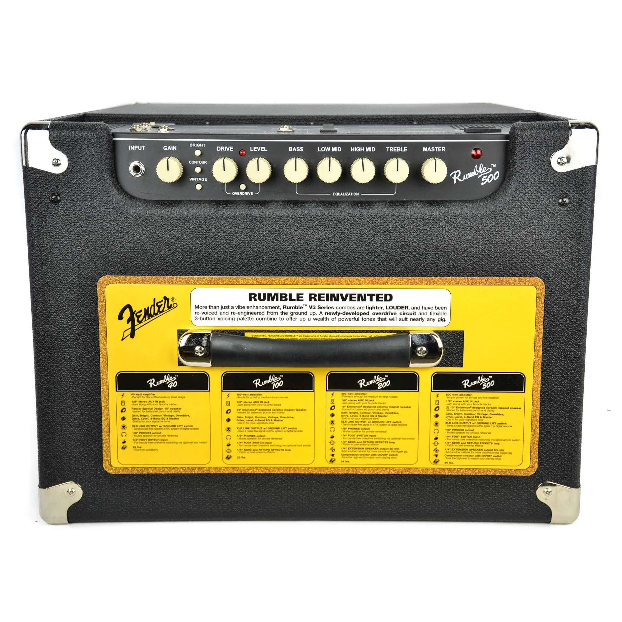 Fender Rumble 500 (V3) - 120V - Black/Silver