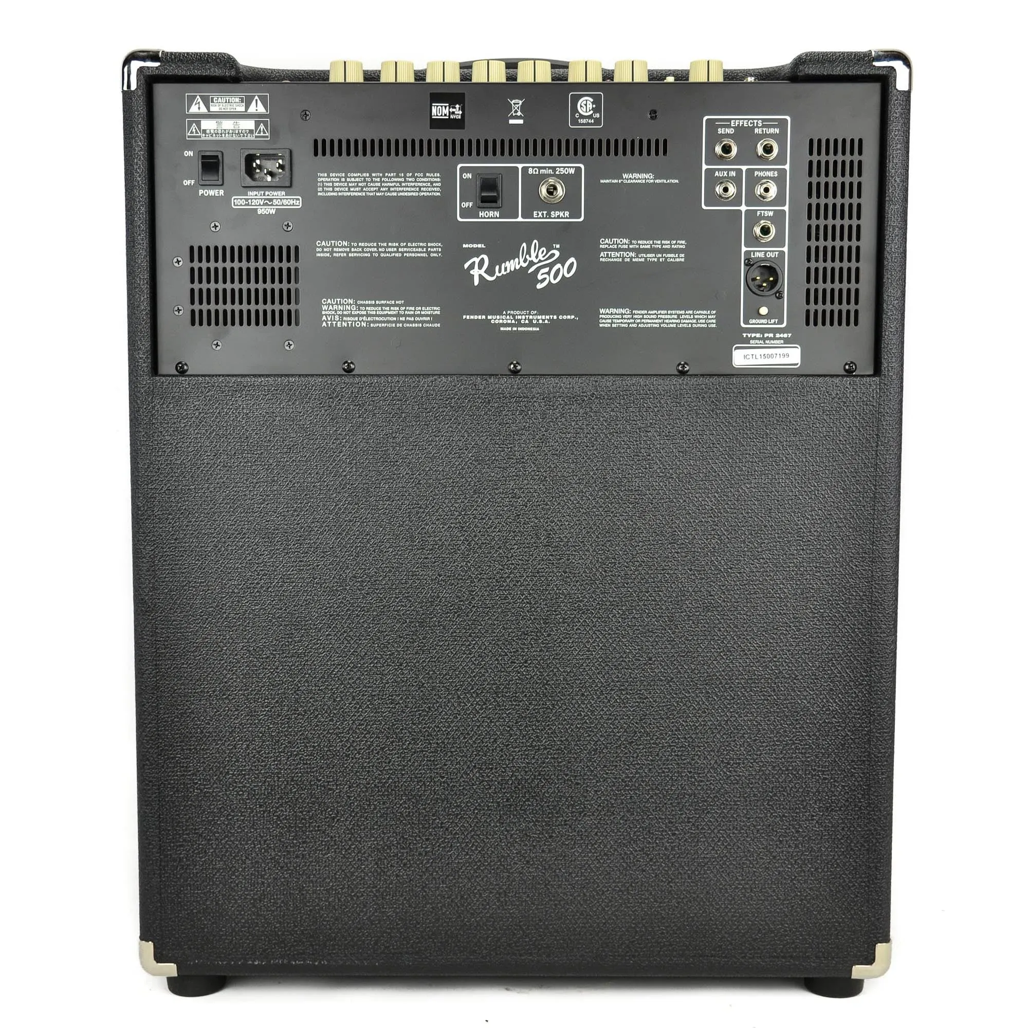 Fender Rumble 500 (V3) - 120V - Black/Silver