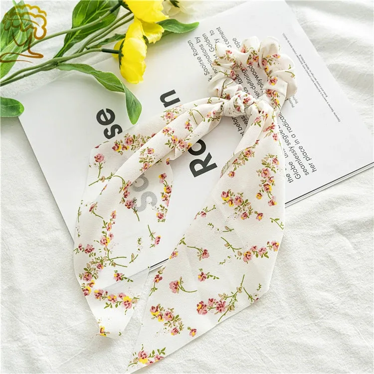 Floral Knot and Ponytail Streamers