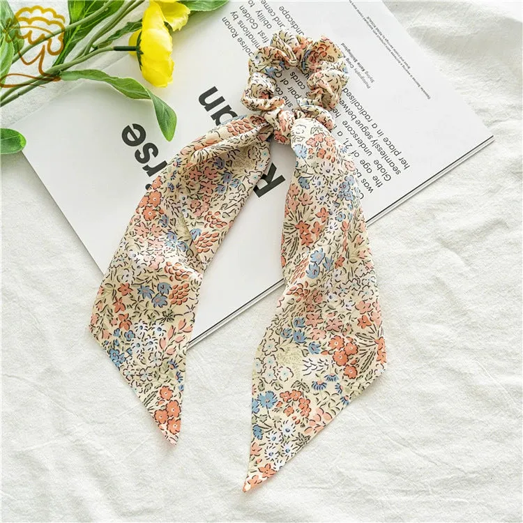 Floral Knot and Ponytail Streamers