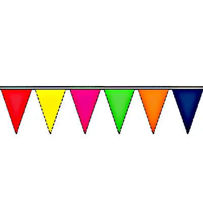 Fluorescent Plasticloth Mass Pennant/Streamers