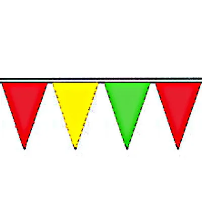 Fluorescent Plasticloth Mass Pennant/Streamers