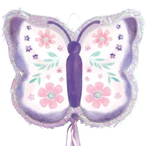 Flutter Butterfly Deluxe Pull String Piñata 21.75" | 1 ct