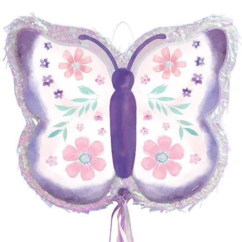 Flutter Butterfly Deluxe Pull String Piñata 21.75" | 1 ct