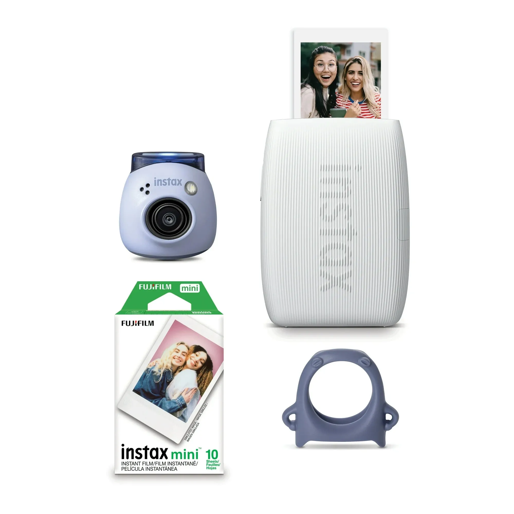 Fujifilm 600023987 Instax PAL Digital Camera & Mini Link 3 Printer Bundle, Blue
