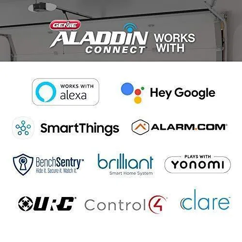 Genie StealthDrive Connect Model 7155-TKV Smartphone-Controlled Ultra-Quiet Strong Belt Drive Garage Door Opener, Wi-Fi & Battery, Backup - Works with Amazon Alexa & Google Assistant